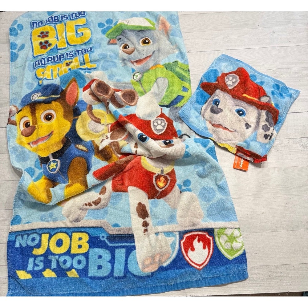 Paw Patrol kids towel‎ and washcloth